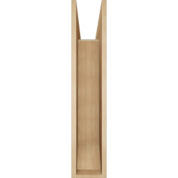Ekena Millwork - BKTUR0756X38X38TRA06RCPR - Timberthane Faux Wood Traditional Style Bracket w/ Offset Brace, Slat Ends, 7 1/2"W x 38"D x 38"H, Primed Tan