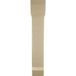 Ekena Millwork - BKTUR0756X38X44TRA06RCPR - Timberthane Faux Wood Traditional Style Bracket w/ Offset Brace, Slat Ends, 7 1/2"W x 38"D x 44"H, Primed Tan