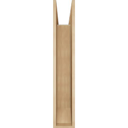 Ekena Millwork - BKTUR0756X38X44TRA06RCPR - Timberthane Faux Wood Traditional Style Bracket w/ Offset Brace, Slat Ends, 7 1/2"W x 38"D x 44"H, Primed Tan