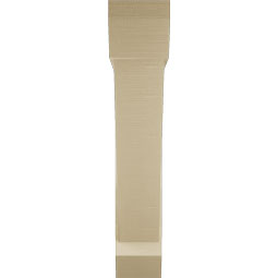 Ekena Millwork - BKTUR0756X40X40TRA06RCPR - Timberthane Faux Wood Traditional Style Bracket w/ Offset Brace, Slat Ends, 7 1/2"W x 40"D x 40"H, Primed Tan