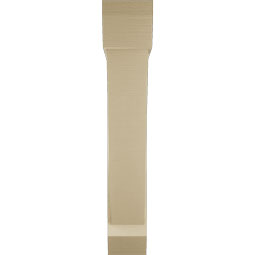 Ekena Millwork - BKTUR0756X40X44TRA06RCPR - Timberthane Faux Wood Traditional Style Bracket w/ Offset Brace, Slat Ends, 7 1/2"W x 40"D x 44"H, Primed Tan