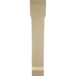Ekena Millwork - BKTUR0756X42X42TRA06RCPR - Timberthane Faux Wood Traditional Style Bracket w/ Offset Brace, Slat Ends, 7 1/2"W x 42"D x 42"H, Primed Tan