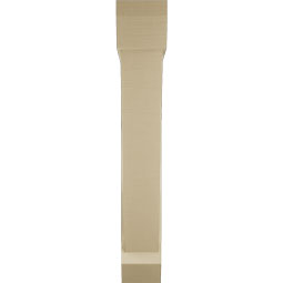 Ekena Millwork - BKTUR0756X42X48TRA06RCPR - Timberthane Faux Wood Traditional Style Bracket w/ Offset Brace, Slat Ends, 7 1/2"W x 42"D x 48"H, Primed Tan