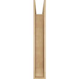 Ekena Millwork - BKTUR0756X42X48TRA06RCPR - Timberthane Faux Wood Traditional Style Bracket w/ Offset Brace, Slat Ends, 7 1/2"W x 42"D x 48"H, Primed Tan