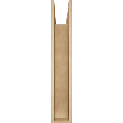 Ekena Millwork - BKTUR0756X44X44TRA06RCPR - Timberthane Faux Wood Traditional Style Bracket w/ Offset Brace, Slat Ends, 7 1/2"W x 44"D x 44"H, Primed Tan