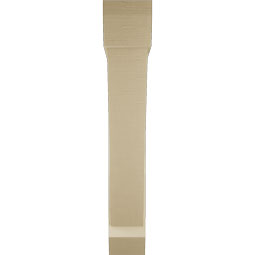 Ekena Millwork - BKTUR0756X46X46TRA06RCPR - Timberthane Faux Wood Traditional Style Bracket w/ Offset Brace, Slat Ends, 7 1/2"W x 46"D x 46"H, Primed Tan