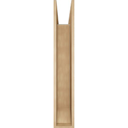 Ekena Millwork - BKTUR0756X46X46TRA06RCPR - Timberthane Faux Wood Traditional Style Bracket w/ Offset Brace, Slat Ends, 7 1/2"W x 46"D x 46"H, Primed Tan