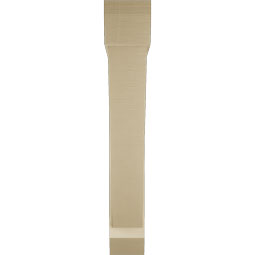 Ekena Millwork - BKTUR0756X48X48TRA06RCPR - Timberthane Faux Wood Traditional Style Bracket w/ Offset Brace, Slat Ends, 7 1/2"W x 48"D x 48"H, Primed Tan