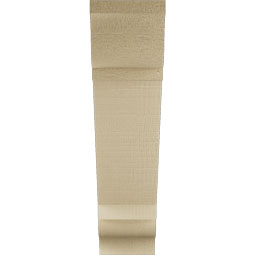 Ekena Millwork - BKTUR035X14X14TRA01RCPR - Timberthane Faux Wood Traditional Style Bracket, Traditional Ends, 3 1/2"W x 14"D x 14"H, Primed Tan