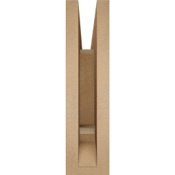 Ekena Millwork - BKTUR035X14X14TRA01RCPR - Timberthane Faux Wood Traditional Style Bracket, Traditional Ends, 3 1/2"W x 14"D x 14"H, Primed Tan