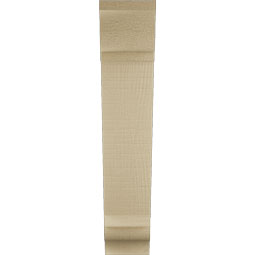 Ekena Millwork - BKTUR035X14X18TRA01RCPR - Timberthane Faux Wood Traditional Style Bracket, Traditional Ends, 3 1/2"W x 14"D x 18"H, Primed Tan