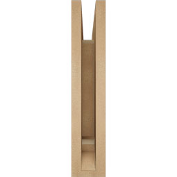 Ekena Millwork - BKTUR035X14X18TRA01RCPR - Timberthane Faux Wood Traditional Style Bracket, Traditional Ends, 3 1/2"W x 14"D x 18"H, Primed Tan