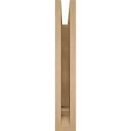 Ekena Millwork - BKTUR035X14X22TRA01RCPR - Timberthane Faux Wood Traditional Style Bracket, Traditional Ends, 3 1/2"W x 14"D x 22"H, Primed Tan