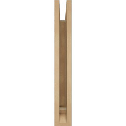 Ekena Millwork - BKTUR035X14X26TRA01RCPR - Timberthane Faux Wood Traditional Style Bracket, Traditional Ends, 3 1/2"W x 14"D x 26"H, Primed Tan