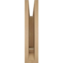 Ekena Millwork - BKTUR035X16X16TRA01RCPR - Timberthane Faux Wood Traditional Style Bracket, Traditional Ends, 3 1/2"W x 16"D x 16"H, Primed Tan
