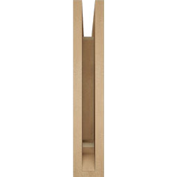 Ekena Millwork - BKTUR035X16X20TRA01RCPR - Timberthane Faux Wood Traditional Style Bracket, Traditional Ends, 3 1/2"W x 16"D x 20"H, Primed Tan