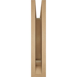 Ekena Millwork - BKTUR035X18X18TRA01RCPR - Timberthane Faux Wood Traditional Style Bracket, Traditional Ends, 3 1/2"W x 18"D x 18"H, Primed Tan