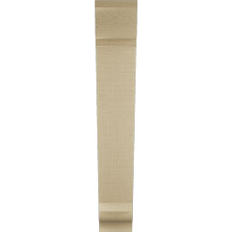 Ekena Millwork - BKTUR035X18X22TRA01RCPR - Timberthane Faux Wood Traditional Style Bracket, Traditional Ends, 3 1/2"W x 18"D x 22"H, Primed Tan