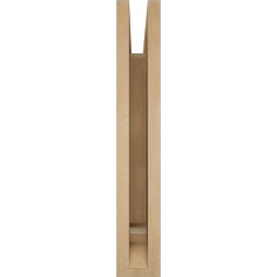 Ekena Millwork - BKTUR035X18X22TRA01RCPR - Timberthane Faux Wood Traditional Style Bracket, Traditional Ends, 3 1/2"W x 18"D x 22"H, Primed Tan