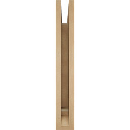 Ekena Millwork - BKTUR035X20X24TRA01RCPR - Timberthane Faux Wood Traditional Style Bracket, Traditional Ends, 3 1/2"W x 20"D x 24"H, Primed Tan