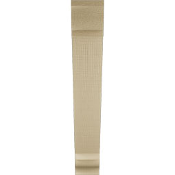Ekena Millwork - BKTUR035X22X22TRA01RCPR - Timberthane Faux Wood Traditional Style Bracket, Traditional Ends, 3 1/2"W x 22"D x 22"H, Primed Tan