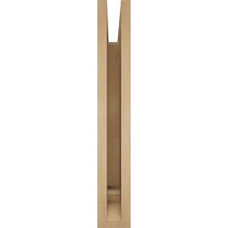 Ekena Millwork - BKTUR035X24X24TRA01RCPR - Timberthane Faux Wood Traditional Style Bracket, Traditional Ends, 3 1/2"W x 24"D x 24"H, Primed Tan