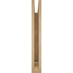 Ekena Millwork - BKTUR035X26X26TRA01RCPR - Timberthane Faux Wood Traditional Style Bracket, Traditional Ends, 3 1/2"W x 26"D x 26"H, Primed Tan
