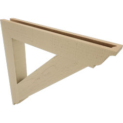 Ekena Millwork - BKTUR035X26X26TRA01RCPR - Timberthane Faux Wood Traditional Style Bracket, Traditional Ends, 3 1/2"W x 26"D x 26"H, Primed Tan