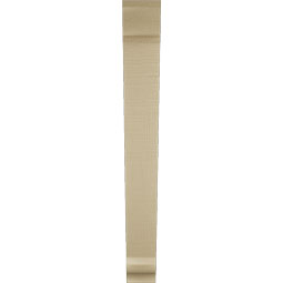 Ekena Millwork - BKTUR035X26X30TRA01RCPR - Timberthane Faux Wood Traditional Style Bracket, Traditional Ends, 3 1/2"W x 26"D x 30"H, Primed Tan