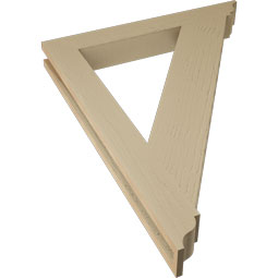 Ekena Millwork - BKTUR035X28X36TRA01RCPR - Timberthane Faux Wood Traditional Style Bracket, Traditional Ends, 3 1/2"W x 28"D x 36"H, Primed Tan