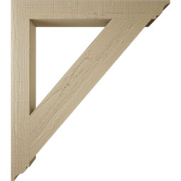 Ekena Millwork - BKTUR035X30X34TRA01RCPR - Timberthane Faux Wood Traditional Style Bracket, Traditional Ends, 3 1/2"W x 30"D x 34"H, Primed Tan