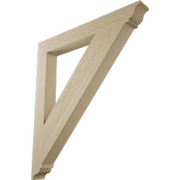 Ekena Millwork - BKTUR035X30X34TRA01RCPR - Timberthane Faux Wood Traditional Style Bracket, Traditional Ends, 3 1/2"W x 30"D x 34"H, Primed Tan