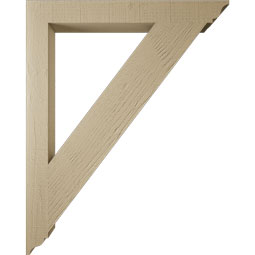 Ekena Millwork - BKTUR035X32X40TRA01RCPR - Timberthane Faux Wood Traditional Style Bracket, Traditional Ends, 3 1/2"W x 32"D x 40"H, Primed Tan