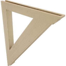 Ekena Millwork - BKTUR035X32X44TRA01RCPR - Timberthane Faux Wood Traditional Style Bracket, Traditional Ends, 3 1/2"W x 32"D x 44"H, Primed Tan