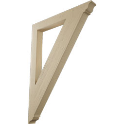 Ekena Millwork - BKTUR035X32X44TRA01RCPR - Timberthane Faux Wood Traditional Style Bracket, Traditional Ends, 3 1/2"W x 32"D x 44"H, Primed Tan