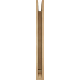 Ekena Millwork - BKTUR035X34X34TRA01RCPR - Timberthane Faux Wood Traditional Style Bracket, Traditional Ends, 3 1/2"W x 34"D x 34"H, Primed Tan