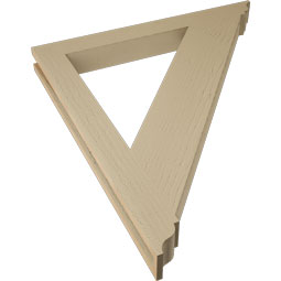 Ekena Millwork - BKTUR035X34X38TRA01RCPR - Timberthane Faux Wood Traditional Style Bracket, Traditional Ends, 3 1/2"W x 34"D x 38"H, Primed Tan