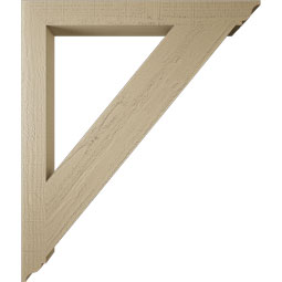 Ekena Millwork - BKTUR035X34X40TRA01RCPR - Timberthane Faux Wood Traditional Style Bracket, Traditional Ends, 3 1/2"W x 34"D x 40"H, Primed Tan