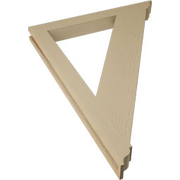 Ekena Millwork - BKTUR035X34X46TRA01RCPR - Timberthane Faux Wood Traditional Style Bracket, Traditional Ends, 3 1/2"W x 34"D x 46"H, Primed Tan