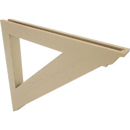 Ekena Millwork - BKTUR035X36X36TRA01RCPR - Timberthane Faux Wood Traditional Style Bracket, Traditional Ends, 3 1/2"W x 36"D x 36"H, Primed Tan