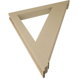 Ekena Millwork - BKTUR035X36X40TRA01RCPR - Timberthane Faux Wood Traditional Style Bracket, Traditional Ends, 3 1/2"W x 36"D x 40"H, Primed Tan