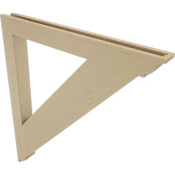 Ekena Millwork - BKTUR035X36X42TRA01RCPR - Timberthane Faux Wood Traditional Style Bracket, Traditional Ends, 3 1/2"W x 36"D x 42"H, Primed Tan