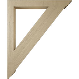 Ekena Millwork - BKTUR035X36X44TRA01RCPR - Timberthane Faux Wood Traditional Style Bracket, Traditional Ends, 3 1/2"W x 36"D x 44"H, Primed Tan