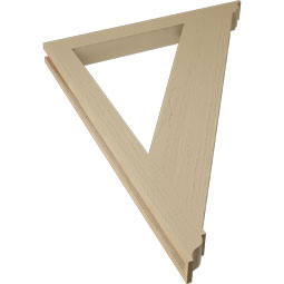 Ekena Millwork - BKTUR035X36X48TRA01RCPR - Timberthane Faux Wood Traditional Style Bracket, Traditional Ends, 3 1/2"W x 36"D x 48"H, Primed Tan
