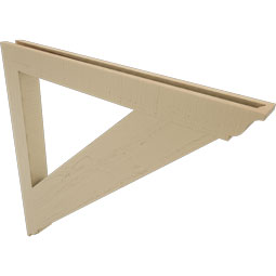 Ekena Millwork - BKTUR035X38X38TRA01RCPR - Timberthane Faux Wood Traditional Style Bracket, Traditional Ends, 3 1/2"W x 38"D x 38"H, Primed Tan