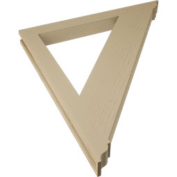 Ekena Millwork - BKTUR035X38X42TRA01RCPR - Timberthane Faux Wood Traditional Style Bracket, Traditional Ends, 3 1/2"W x 38"D x 42"H, Primed Tan