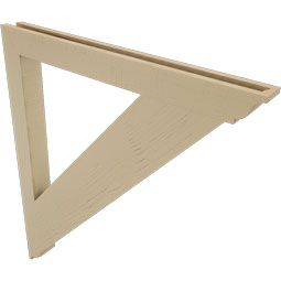 Ekena Millwork - BKTUR035X38X44TRA01RCPR - Timberthane Faux Wood Traditional Style Bracket, Traditional Ends, 3 1/2"W x 38"D x 44"H, Primed Tan
