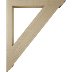 Ekena Millwork - BKTUR035X38X46TRA01RCPR - Timberthane Faux Wood Traditional Style Bracket, Traditional Ends, 3 1/2"W x 38"D x 46"H, Primed Tan