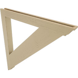 Ekena Millwork - BKTUR035X40X44TRA01RCPR - Timberthane Faux Wood Traditional Style Bracket, Traditional Ends, 3 1/2"W x 40"D x 44"H, Primed Tan