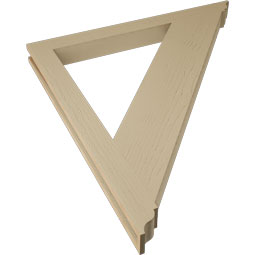 Ekena Millwork - BKTUR035X40X44TRA01RCPR - Timberthane Faux Wood Traditional Style Bracket, Traditional Ends, 3 1/2"W x 40"D x 44"H, Primed Tan